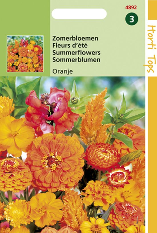 Zadenmix zomerbloemen oranje 1 m2